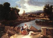 Nicolas Poussin Landscape with St Matthew and the Angel oil painting picture wholesale